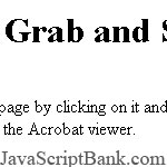 Grab and Scroll Page