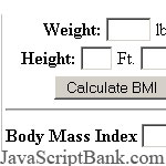 Body Mass Index © JavaScriptBank.com