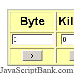 The Byte Converter © JavaScriptBank.com