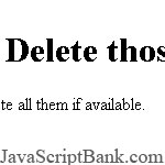 Delete those cookies © JavaScriptBank.com