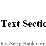 Texte Sections