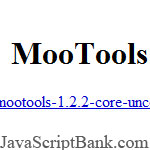 MooTools: Thư viện JavaScript nhỏ gọn