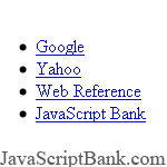 Listing Array Links © JavaScriptBank.com