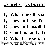 Expanding Question/Answer Script © JavaScriptBank.com