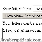 Word Combinations © JavaScriptBank.com
