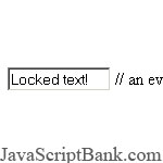 Locked Textbox © JavaScriptBank.com