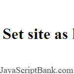 Set site as homepage