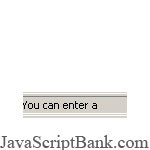 Chữ đánh máy trên thang trạng thái © JavaScriptBank.com