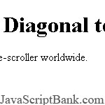 Diagonal text scroller