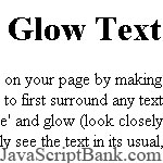 Glow Script Text
