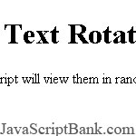 Random Text Rotator script
