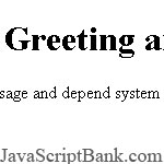 Greeting and Holiday script