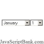 Javascript Date Selector