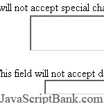 Don't accept special characters © JavaScriptBank.com