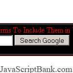 Google Internal Site Search script