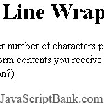 Line Wrapper script © JavaScriptBank.com