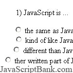 Multiple Choice Quiz © JavaScriptBank.com