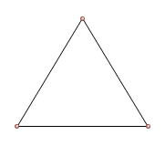 Triangular path with points