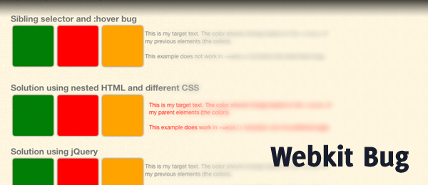 Webkit Bug