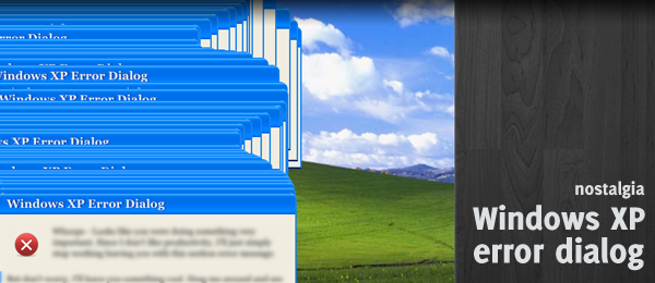 Dragging the Windows XP error dialog